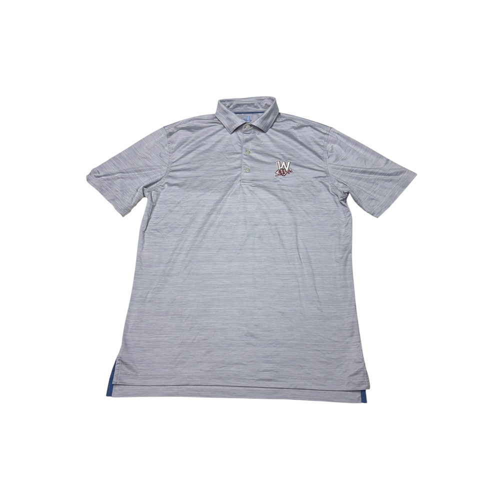 Johnnie-O X Washington Featherweight Polo Shirt Blue Heather Cherry BlossomS